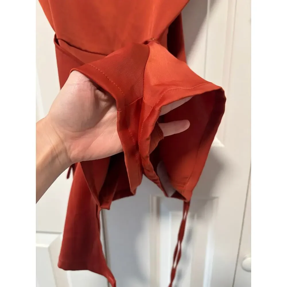 Urban Outfitters Rust Orange Spaghetti Strap mini Jumpsuit XS